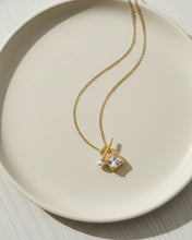 Lock Charm Crystal Pendant Chain