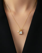 Lock Charm Crystal Pendant Chain
