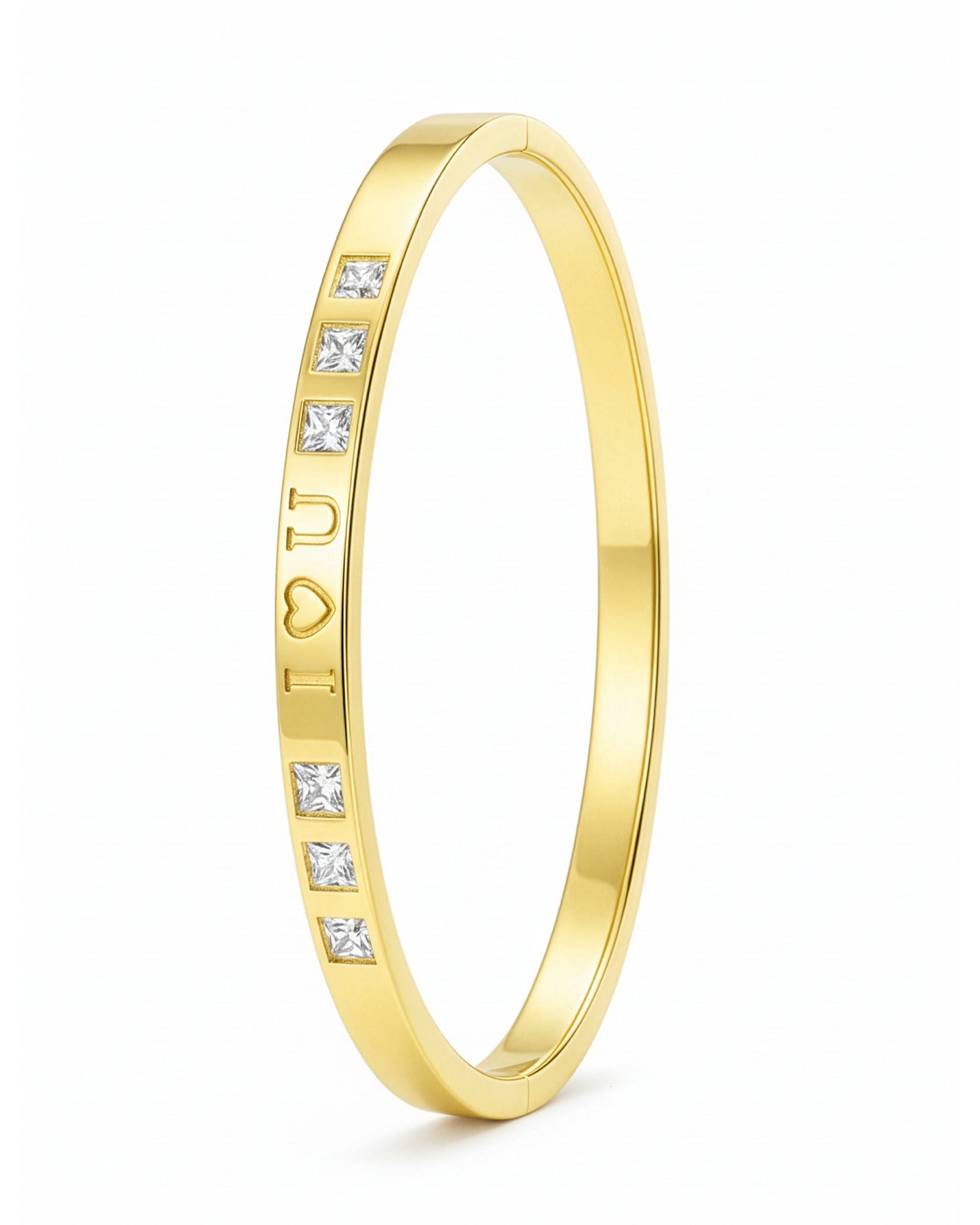 Love Engraved Crystal Bracelet