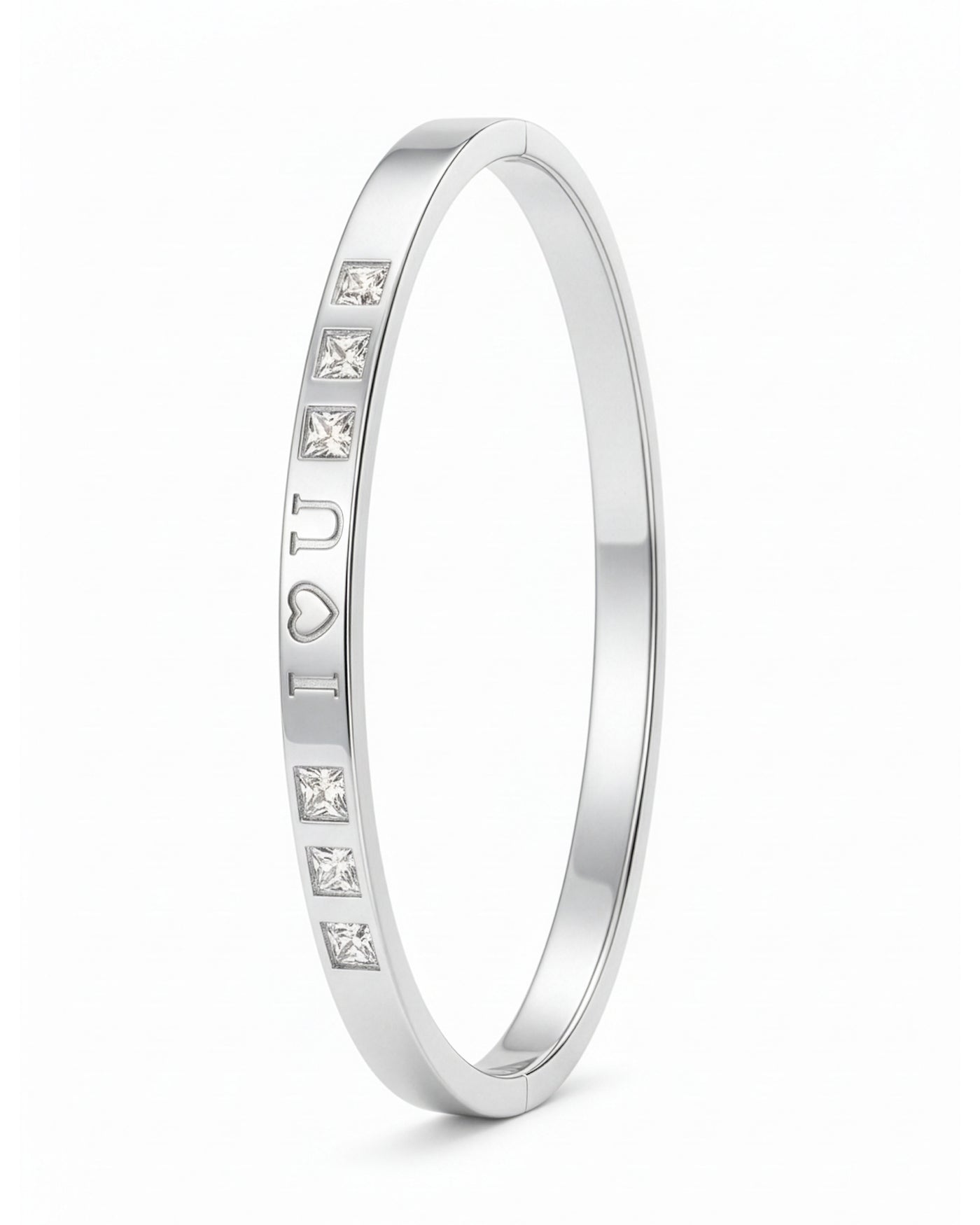 Love Engraved Crystal Bracelet