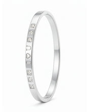 Love Engraved Crystal Bracelet