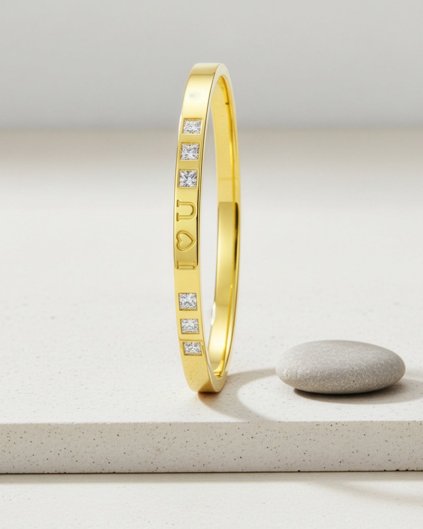 Love Engraved Crystal Bracelet