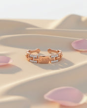 Love Engraved Crystal Open Ring