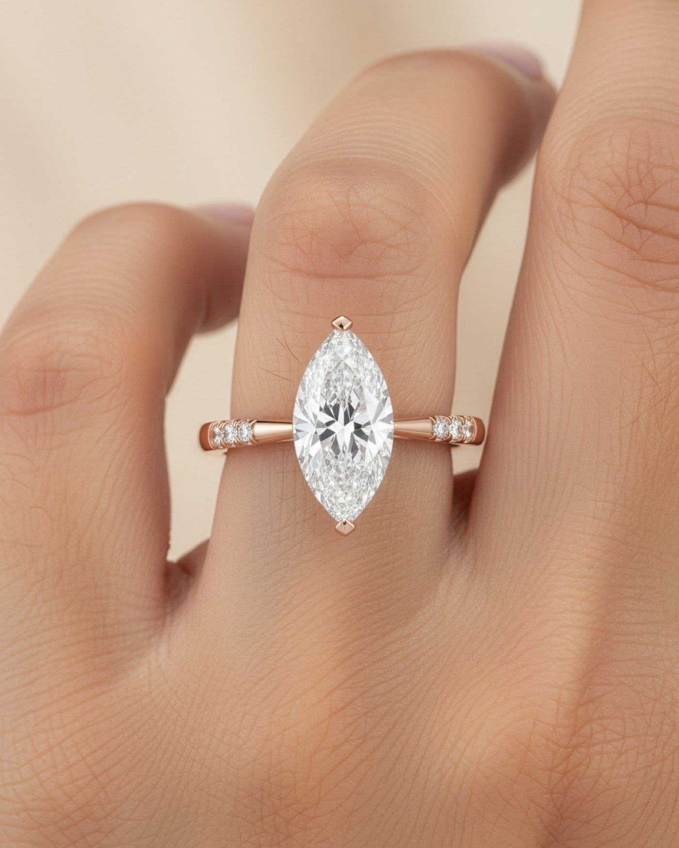 Marquise Solitaire Crystal Ring