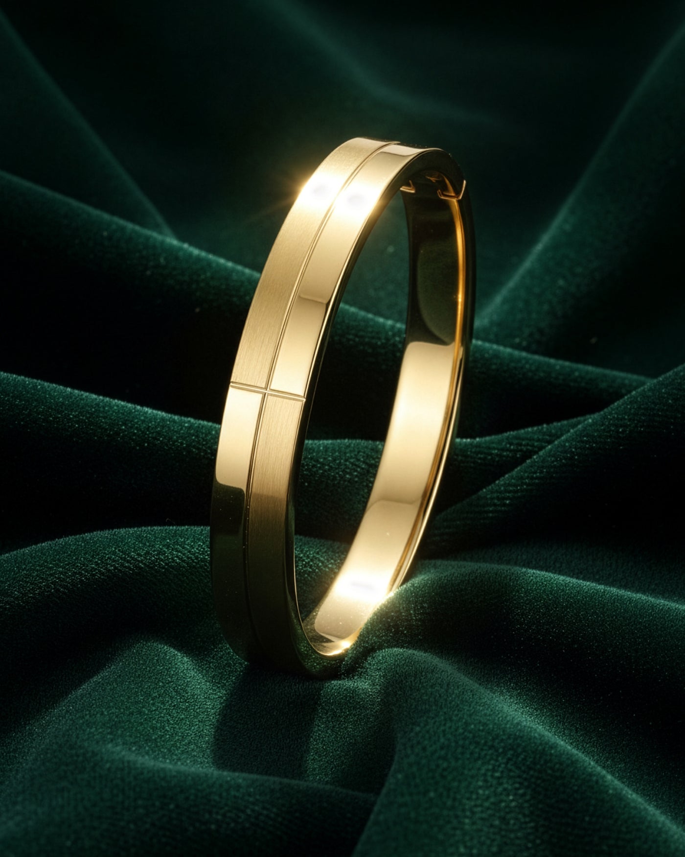 Matte Gold Dual-Line Men’s Bracelet