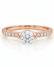 Minimal Sparkle Solitaire Ring