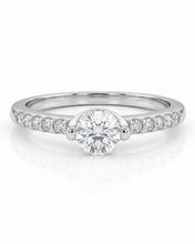 Minimal Sparkle Solitaire Ring