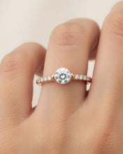 Minimal Sparkle Solitaire Ring