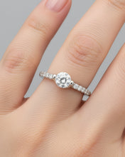 Minimal Sparkle Solitaire Ring