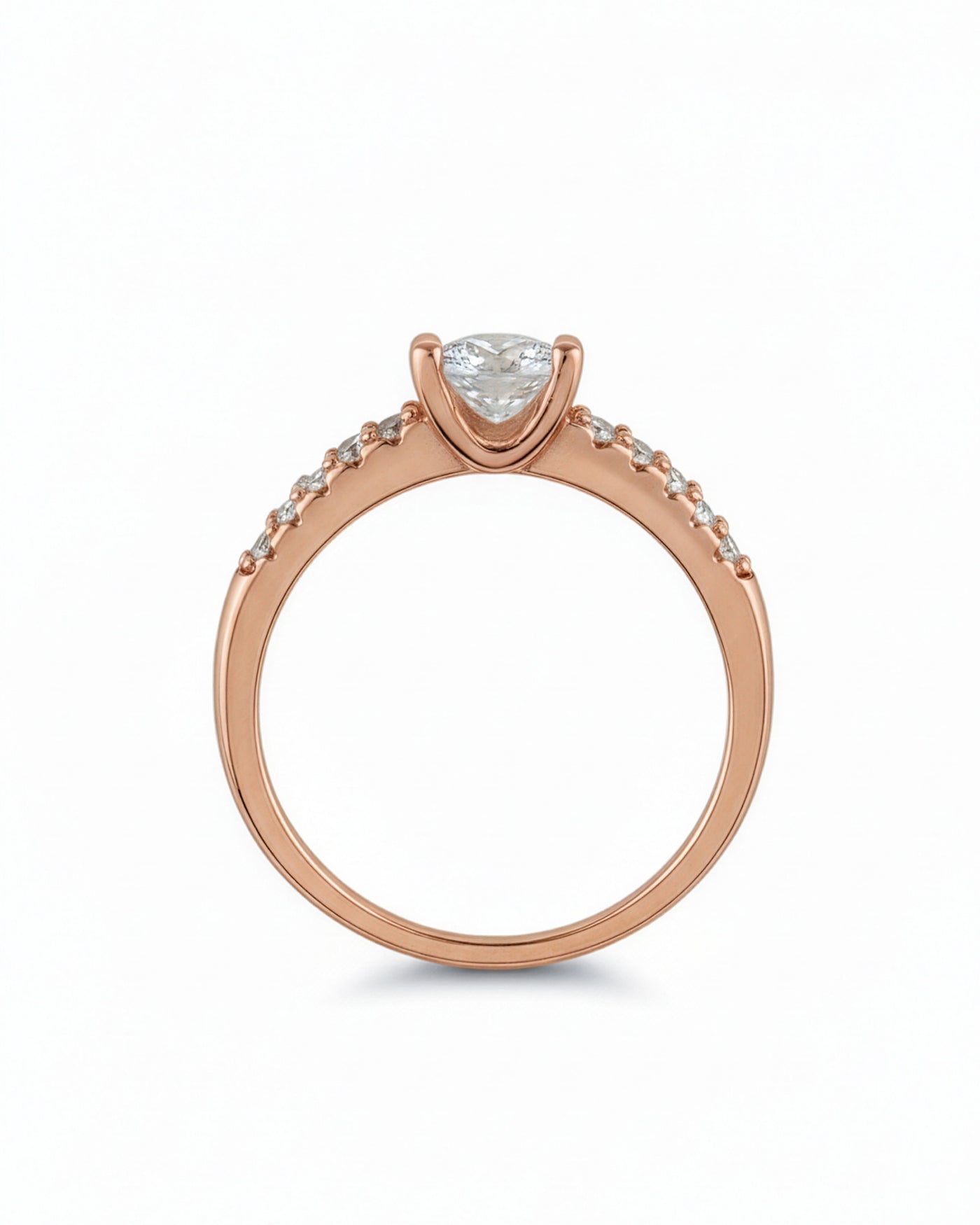 Minimal Sparkle Solitaire Ring