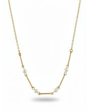 Pearl Bar Link Chain Necklace
