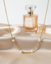 Pearl Bar Link Chain Necklace