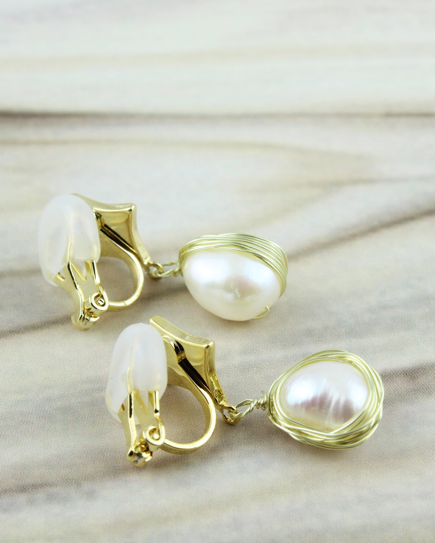 Pearl Star Drop Earrings