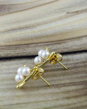 Pearl Triangle Elegance Earrings