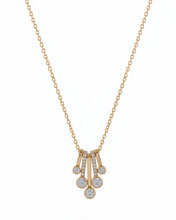 Rose Gold Drop Multi-Stone Pendant Chain