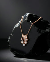 Rose Gold Drop Multi-Stone Pendant Chain