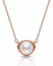 Rose Gold Pearl Orbit Pendant Chain