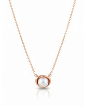 Rose Gold Pearl Orbit Pendant Chain