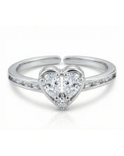 Twin Heart Sparkle Ring