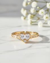 Twin Heart Sparkle Ring