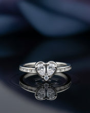 Twin Heart Sparkle Ring